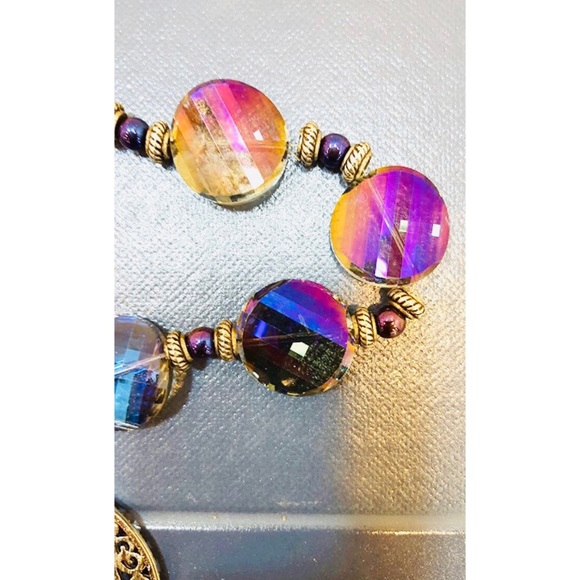 Aztec Pendant Swarovski Crystal Statement Necklace - Picture 3 of 3